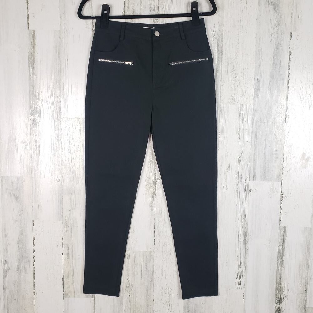 NWT Le Lis Stretchy Skinny Heavy Twill Moto Zipper Pants Women's